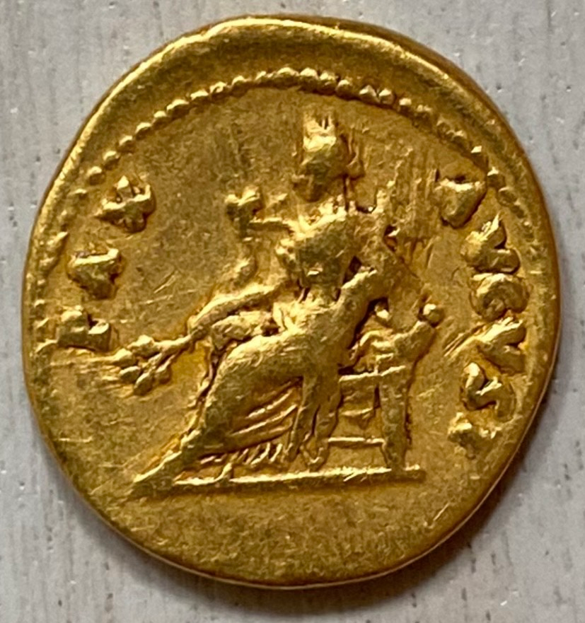Goldmünze Aureus Kaiser Traian (98 - 117 n. Chr.)